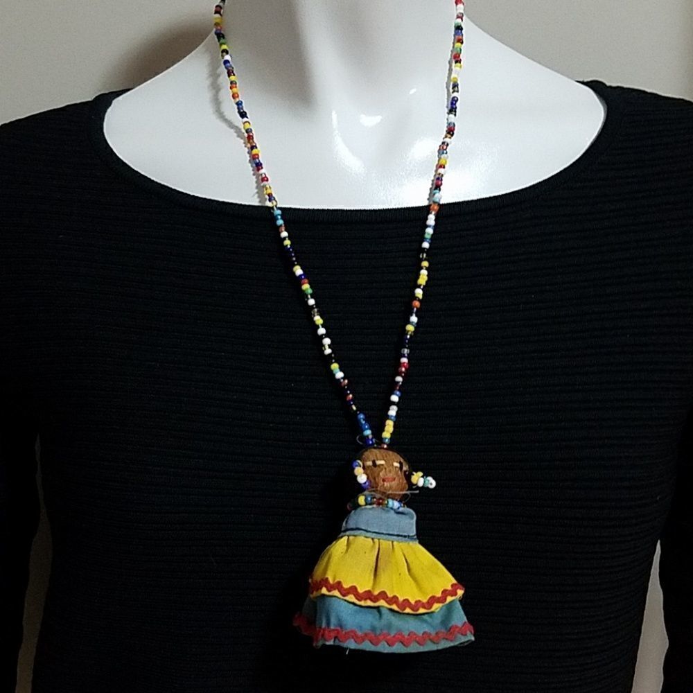 Coconut Husk Doll Necklace